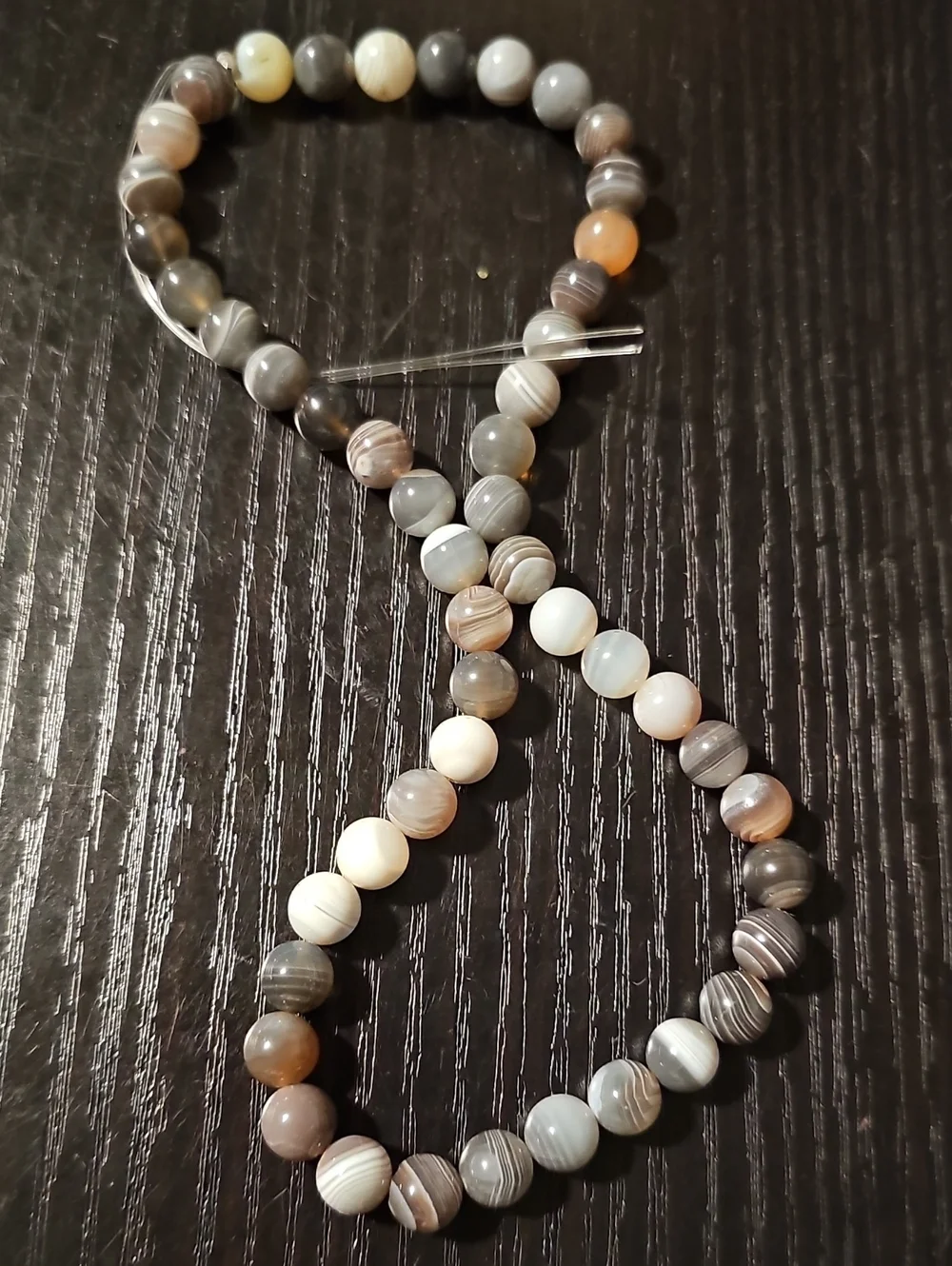 Vintage Botswana Agate 6 mm Round Gemstone Bead Strand – Natural Stone